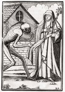 死于1843年巴塞尔出版的“Der Todten Tanz”中的Abbess 作者 未知未知
